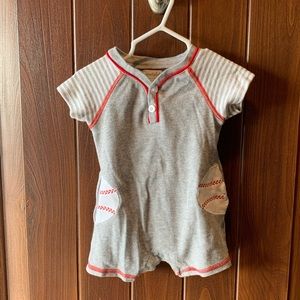 mud pie 3-6 month baseball body suit